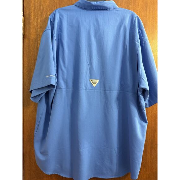 Columbia PFG Shirt XXL Omni Shade Blue Fishing Shirt Vented - Picture 4 of 8